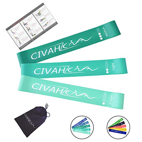 CIVAH Bandas de Resistencia látex Natural Banda de Resistencia Entrenamiento para hysical Terapia Yoga Pilates rehabilitación Deporte Fitness cinturón Black Set 1 CIVAH Bandas de Resistencia látex Natural Banda de Resistencia Entrenamiento para hysical Terapia Yoga Pilates rehabilitación Deporte Fitness cinturón Black Set 1