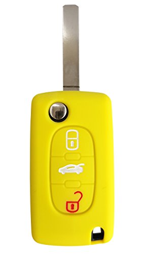 CK + Peugeot Auto de llave móvil Key Cover Case Funda Silicona para 207 307 308 5008
