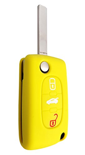 CK + Peugeot Auto de llave móvil Key Cover Case Funda Silicona para 207 307 308 5008