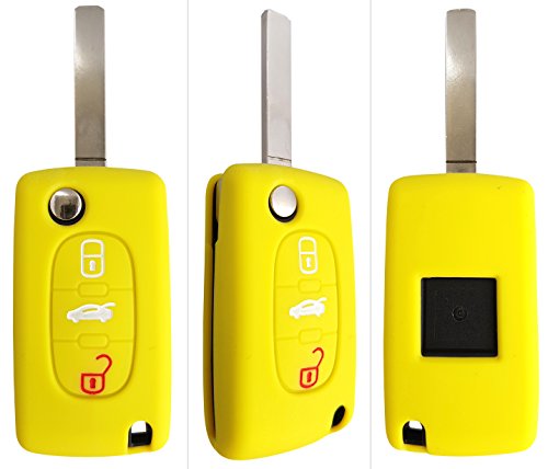 CK + Peugeot Auto de llave móvil Key Cover Case Funda Silicona para 207 307 308 5008 CK + Peugeot Auto de llave móvil Key Cover Case Funda Silicona para 207 307 308 5008