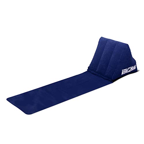 CKB LTD® Chill out Portable Travel Inflatable Lounger with Wedge Shape del Asiento Amortiguador Trasero Soporte Pillow Silla de Lumbar Camping y Festivales (Navy Blue)