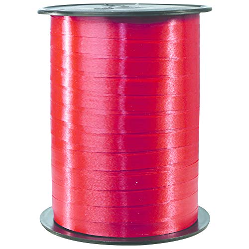 Clairefontaine 601701C - Bobina de cinta para regalo (500 m x 7 mm, ideal para proyectos de manualidades y regalos), color rojo