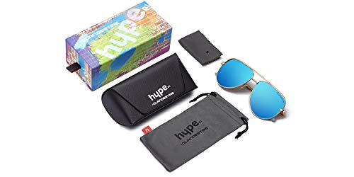 CLANDESTINE Panorama Gold Light Blue by HYPE - Gafas de Sol Nylon HD Hombre & Mujer CLANDESTINE Panorama Gold Light Blue by HYPE - Gafas de Sol Nylon HD Hombre & Mujer