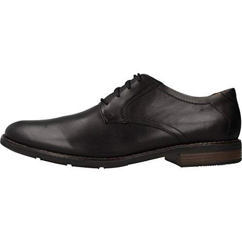 Clarks Becken Lace, Zapatos de Cordones Brogue Hombre, Negro (Black Leather), 43 EU