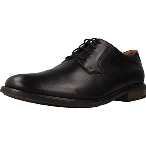 Clarks Becken Lace, Zapatos de Cordones Brogue Hombre, Negro (Black Leather), 43 EU
