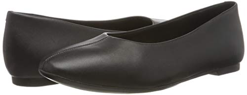 Clarks Chia Violet, Bailarinas para Mujer, Negro (Black Leather Black Leather), 40 EU