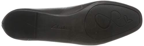 Clarks Chia Violet, Bailarinas para Mujer, Negro (Black Leather Black Leather), 40 EU