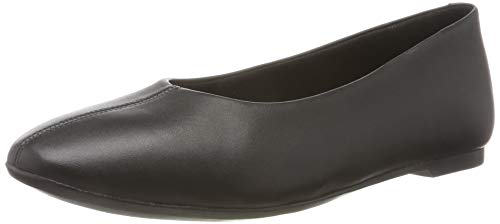 Clarks Chia Violet, Bailarinas para Mujer, Negro (Black Leather Black Leather), 40 EU