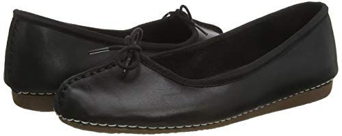 Clarks Freckle Ice, Bailarinas para Mujer, Negro (Black Leather), 43