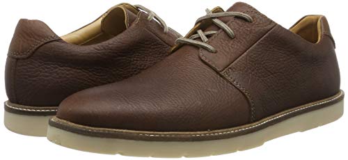 Clarks Grandin Plain, Zapatos de Cordones Derby Hombre, Piel marrón, 41.5 EU