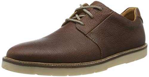 Clarks Grandin Plain, Zapatos de Cordones Derby Hombre, Piel marrón, 41.5 EU