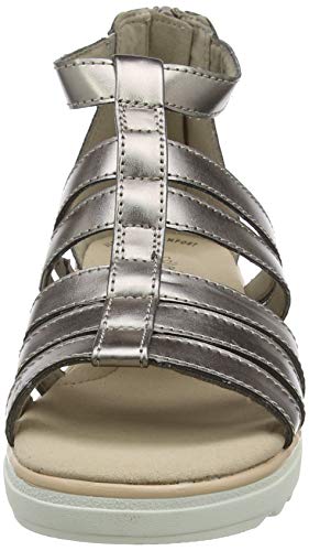 Clarks Jillian Nina, Sandalia con Pulsera para Mujer, Plateado (Pewter Metallic Pewter Metallic), 41 EU