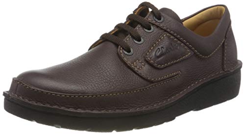 Clarks Nature II, Oxford Plano Hombre, Marrón (Brown), 41 EU