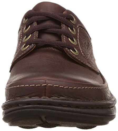 Clarks Nature Three 20339005 - Zapatos casual de cuero nobuck para hombre (Mahogany Leather), color marrón, talla 41