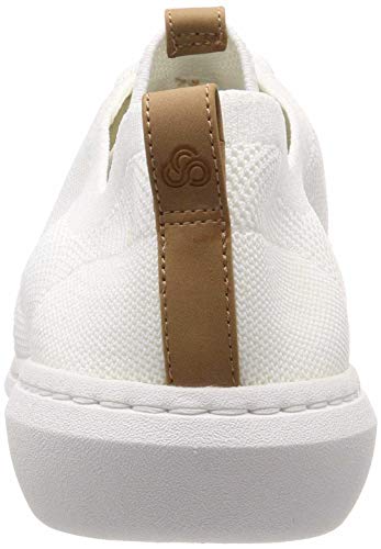 Clarks Step Urban Mix, Zapatillas Hombre, Blanco White, 41.5 EU