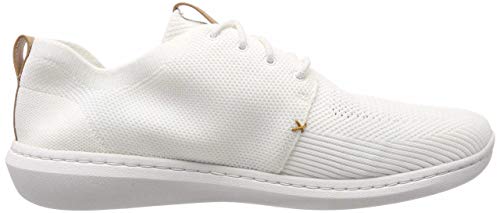 Clarks Step Urban Mix, Zapatillas Hombre, Blanco White, 41.5 EU