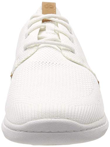 Clarks Step Urban Mix, Zapatillas Hombre, Blanco White, 41.5 EU