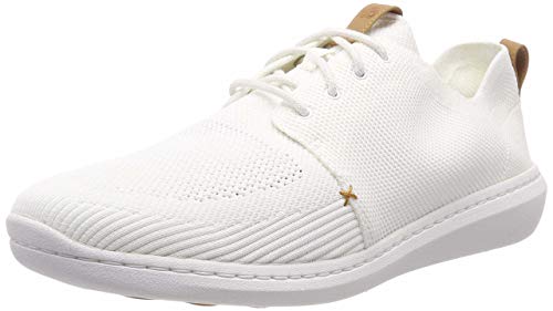 Clarks Step Urban Mix, Zapatillas Hombre, Blanco White, 41.5 EU