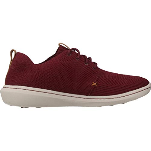 Clarks Step Urban Mix, Zapatillas Hombre, Rojo Burgundy, 42.5 EU