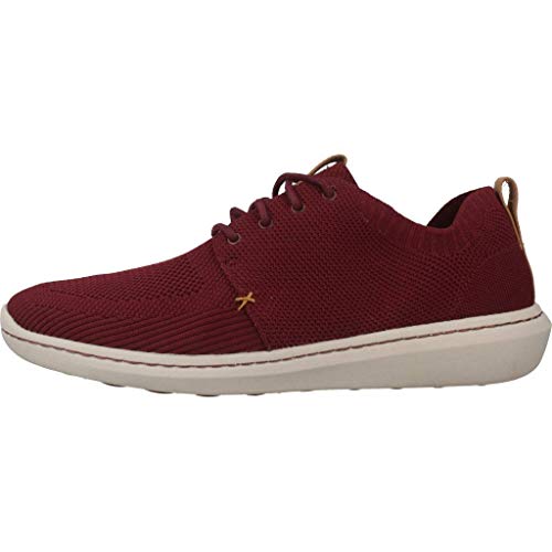 Clarks Step Urban Mix, Zapatillas Hombre, Rojo Burgundy, 42.5 EU