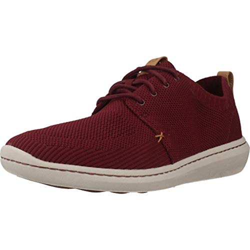 Clarks Step Urban Mix, Zapatillas Hombre, Rojo Burgundy, 42.5 EU