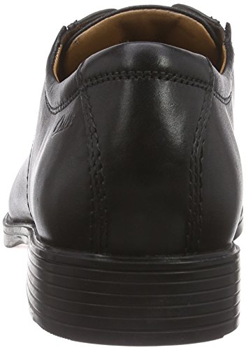 Clarks Tilden Plain, Zapatos Derby para Hombre, Negro (Black Leather), 48 EU