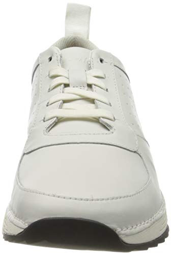 Clarks Tri Sprint, Zapatillas Hombre, Blanco (White Leather White Leather), 40 EU