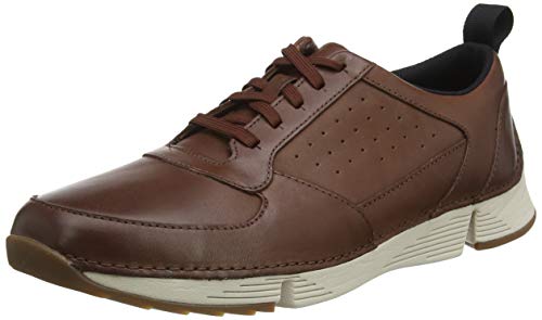 Clarks Tri Sprint, Zapatillas Hombre, Marrón (British Tan Leather British Tan Leather), 41 EU