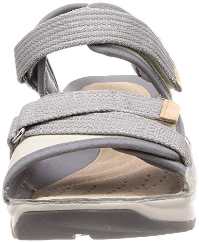 Clarks Tri Walk, Sandalias Mujer, Blanco (White Combi White Combi), 36 EU