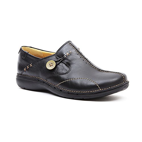 Clarks Un Loop, Mocasines Mujer, Negro (Black Leather), 38 EU Clarks Un Loop, Mocasines Mujer, Negro (Black Leather), 38 EU