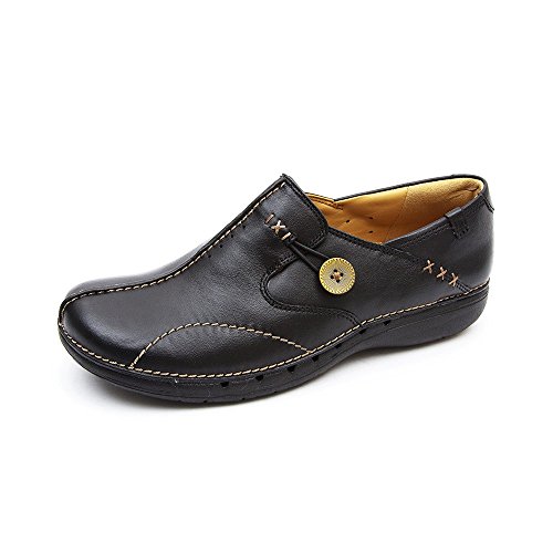 Clarks Un Loop, Mocasines Mujer, Negro (Black Leather), 38 EU Clarks Un Loop, Mocasines Mujer, Negro (Black Leather), 38 EU