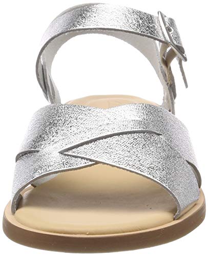 Clarks Willow Gild, Sandalias de Talón Abierto Mujer, Plateado (Silver Metallic-), 39 EU Clarks Willow Gild, Sandalias de Talón Abierto Mujer, Plateado (Silver Metallic-), 39 EU