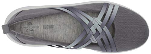 Clarks Women's Sillian 2.0 Cora Ballet Flat, Grey Textile, 085 W US