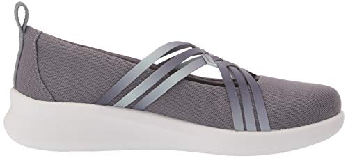 Clarks Women's Sillian 2.0 Cora Ballet Flat, Grey Textile, 085 W US