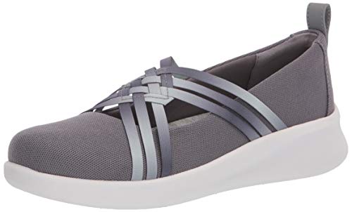 Clarks Women's Sillian 2.0 Cora Ballet Flat, Grey Textile, 085 W US