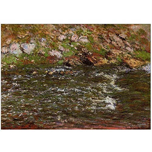 Claude Monet Torrent of the Petite Creuse at Fresselines Póster Artístico Pintura en lienzo Decoración para el hogar Póster de alta definición Sala de estar-24x36 pulgadas Sin marco