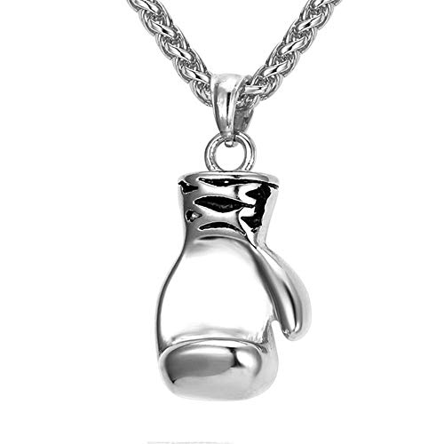 CLEARNICE Collar de Hombre Collares De Guante De Boxeo Y Colgantes De Oro Color Inoxidable Acero Inoxidable Fitness Deporte Hombres Joyería Venta P905 CLEARNICE Collar de Hombre Collares De Guante De Boxeo Y Colgantes De Oro Color Inoxidable Acero Inoxidable Fitness Deporte Hombres Joyería Venta P905