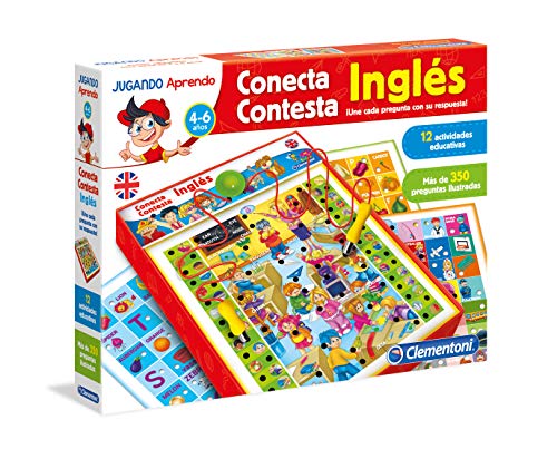 Clementoni - Conecta-Contesta, juego electrónico educativo, aprendo inglés (65381.2)