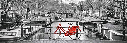 Clementoni- Puzzle 1000 Piezas Panorama Amsterdam - Bicicleta (39440.1)