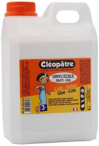 Cléopâtre, Craft Glue para mayores de 3 años, peso 2 kg, blanca Cléopâtre, Craft Glue para mayores de 3 años, peso 2 kg, blanca