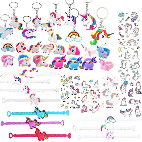 Clerfy Acc 41 Pieza Unicornio Pulsera Anillo Tatuajes temporales Niños Regalos Clerfy Acc 41 Pieza Unicornio Pulsera Anillo Tatuajes temporales Niños Regalos
