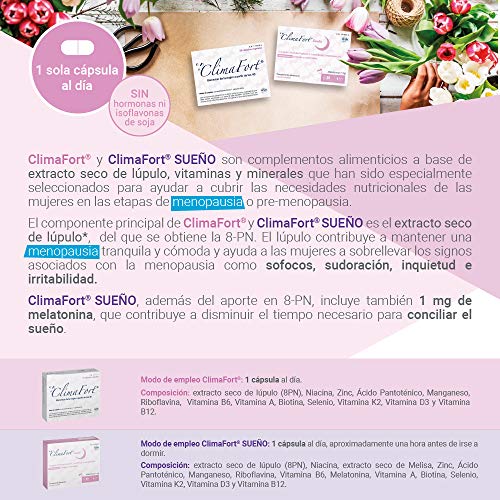 ClimaFort - cápsulas Menopausia - Complemento alimenticio