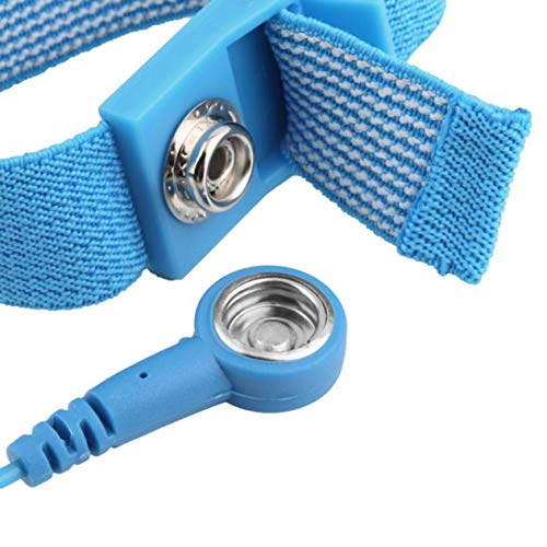 Clip de cocodrilo con Correa de muñeca ESD Banda de Descarga antiestática Conexión a Tierra Prevenir Choque estático Banda elástica Suave para Comodidad-Azul (BCVBFGCXVB) Clip de cocodrilo con Correa de muñeca ESD Banda de Descarga antiestática Conexión a Tierra Prevenir Choque estático Banda elástica Suave para Comodidad-Azul (BCVBFGCXVB)