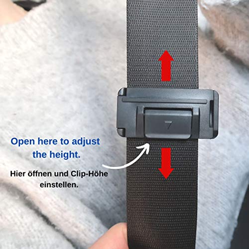 Clips de Ajuste del cinturón de seguridad, Juego de 2, Correa del cinturón de seguridad, Regulador del tope, evita que el cinturón roce el cuello, hasta 5,3 cm de ancho de cinturón, Ajustador Cinturón Clips de Ajuste del cinturón de seguridad, Juego de 2, Correa del cinturón de seguridad, Regulador del tope, evita que el cinturón roce el cuello, hasta 5,3 cm de ancho de cinturón, Ajustador Cinturón