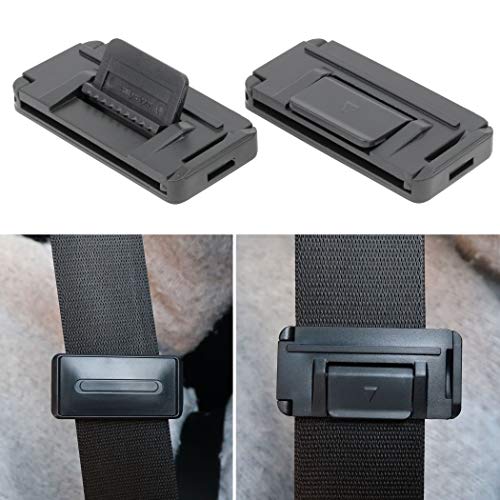 Clips de Ajuste del cinturón de seguridad, Juego de 2, Correa del cinturón de seguridad, Regulador del tope, evita que el cinturón roce el cuello, hasta 5,3 cm de ancho de cinturón, Ajustador Cinturón Clips de Ajuste del cinturón de seguridad, Juego de 2, Correa del cinturón de seguridad, Regulador del tope, evita que el cinturón roce el cuello, hasta 5,3 cm de ancho de cinturón, Ajustador Cinturón