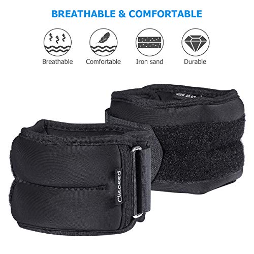 CLISPEED 2PCS Pesas de Tobillo Pesas de muñeca Relleno de Arena Correas Ajustables para Caminar Correr Gimnasio Fitness Ejercicio Gimnasia (2lbs) CLISPEED 2PCS Pesas de Tobillo Pesas de muñeca Relleno de Arena Correas Ajustables para Caminar Correr Gimnasio Fitness Ejercicio Gimnasia (2lbs)