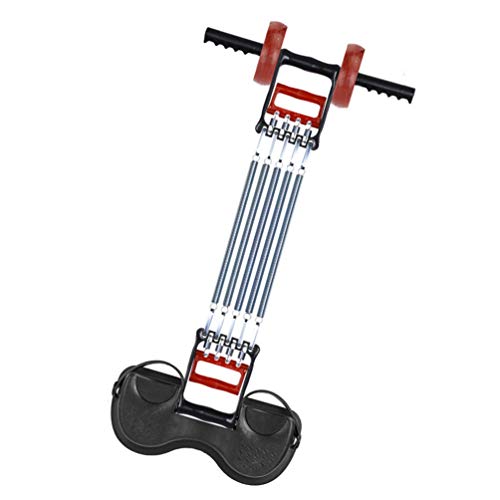 CLISPEED Equipo de Entrenamiento 6-En-1 Barra de Asiento Dispositivo Asistente Expansor de Pecho Rodillo de Ejercicio Abdominal Entrenador de Fuerza para Ejercicio en Casa