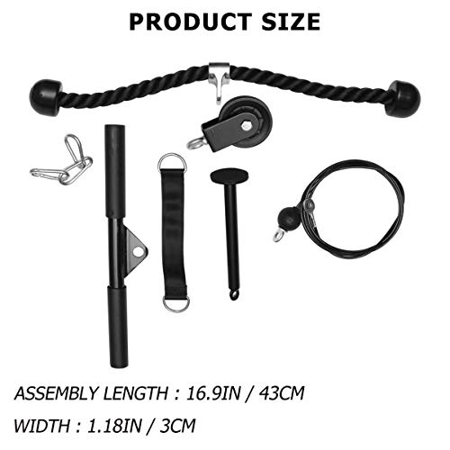 CLISPEED Fitness Polea Set Tricep Bicep Pull Rope Heavy Duty Arm Strength Ejercitador DIY Equipo de Entrenamiento para Mujeres Hombres Principiantes CLISPEED Fitness Polea Set Tricep Bicep Pull Rope Heavy Duty Arm Strength Ejercitador DIY Equipo de Entrenamiento para Mujeres Hombres Principiantes