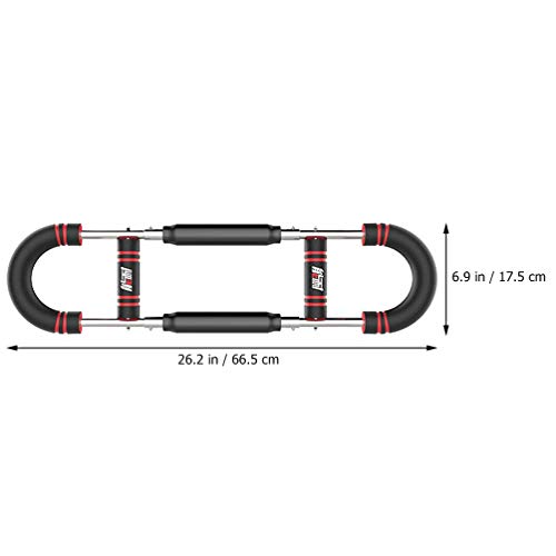 CLISPEED Máquina de Barra de Empuje Expansor de Pecho en Casa Equipo de Entrenamiento Kit de Gimnasio de Ejercicio de Resistencia de Resorte Portátil para Casa