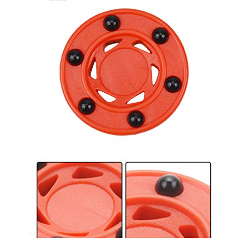 CLIUS ller Hockey Puck Orange Profesional und Ruedas ABS Durable Gh Densidad Accesorios Perfectamente Equilibrio Anti ll Práctica